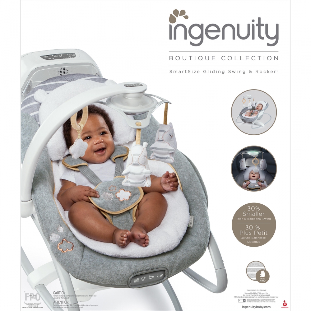 ingenuity boutique collection smartsize swing and rocker
